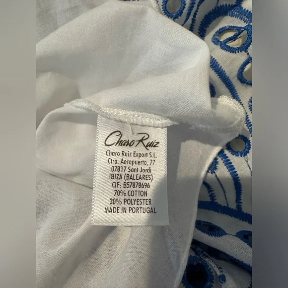 Marianne Short Embroidered Dress by Charo Ruiz Ibiza - Picture 4 of 10